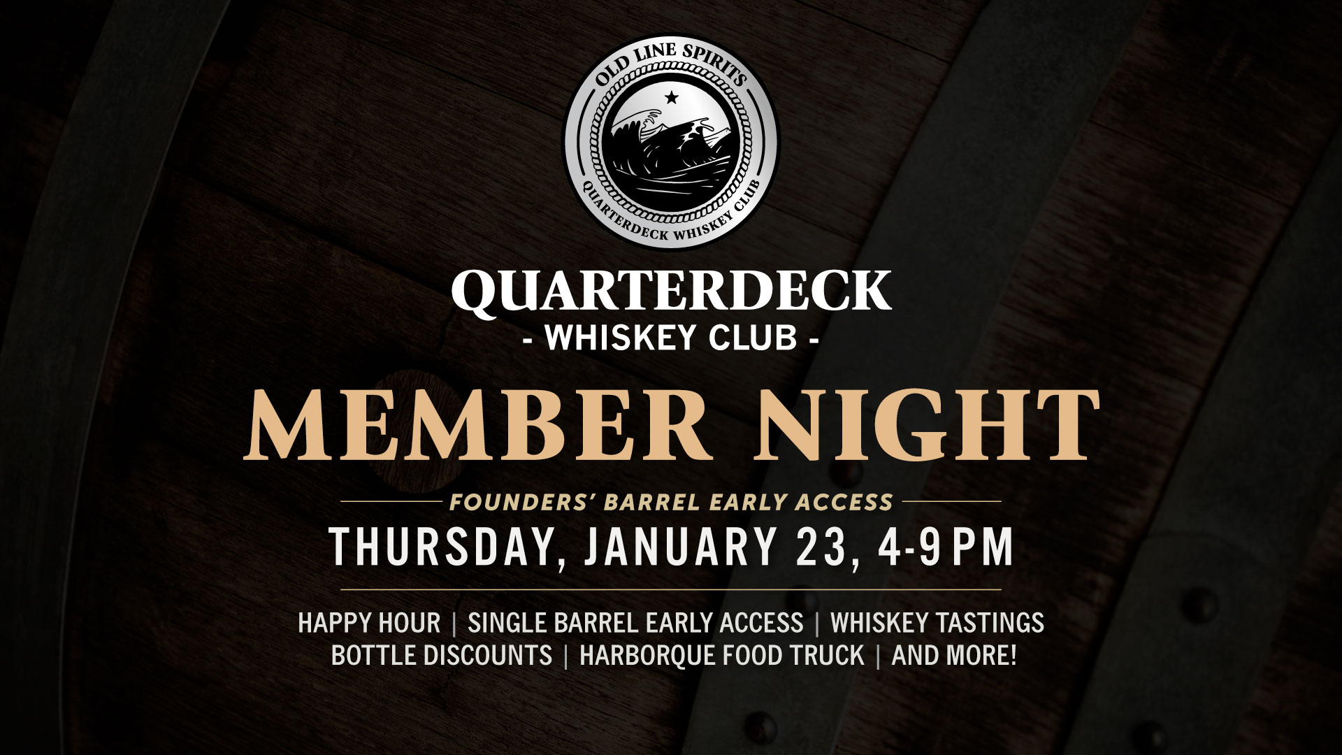 January 2025 Old Line Quarterdeck Whiskey Club Member Night