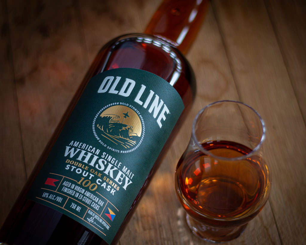 Old Line Stout Cask Finish American Single Malt Back Label